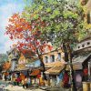 Street I - Vietnamese Oil Painting by Artist Giap Van Tuan