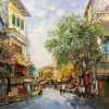 Street II - Vietnamese Oil Painting by Artist Giap Van Tuan