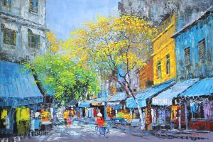 Hanoi in Season of Golden Leaves