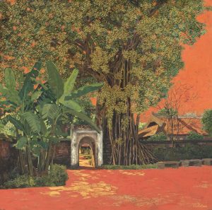 Suc Van Gate - Lacquer Painting by Artist Chu Viet Cuong