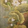 Summer Lotus IV - Vietnamese Lacquer Painting by Artist Do Khai
