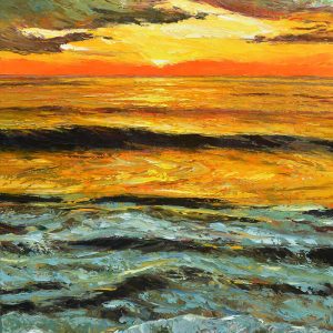 Sunset - landscape vietnamese oil artworks