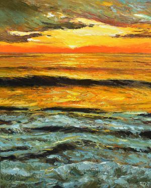 Sunset - landscape vietnamese oil artworks