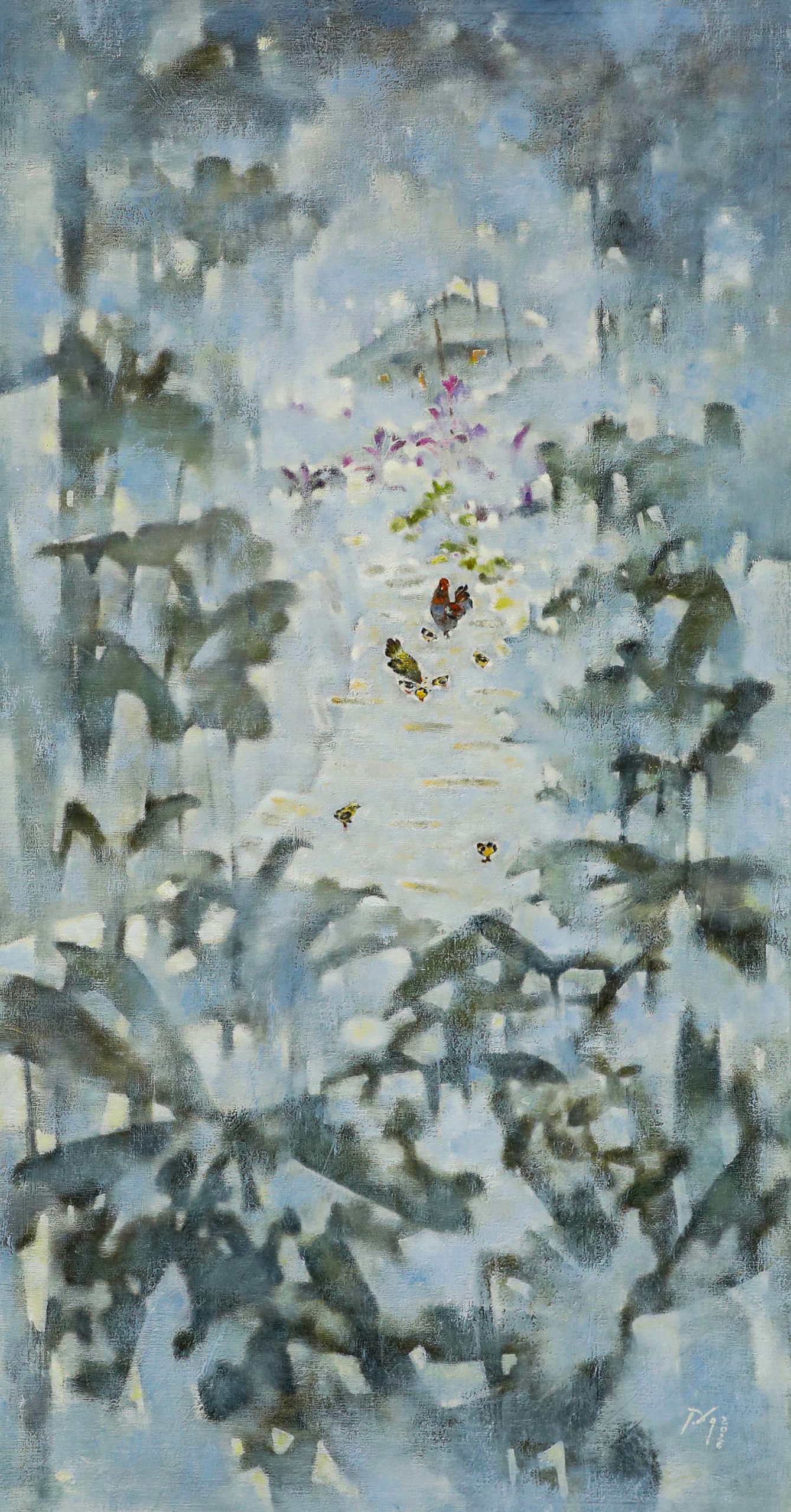 Morning Mist - Vietnamese Oil Painting by Artist Dang Vu Ha