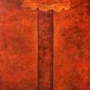 Throne of the Lotus Vietnamese Lacquer Painting by Artist Luong Duy