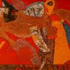 Rebirth - Vietnamese Lacquer Painting by Artist Tran Tien Thanh