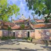 Tay Phuong Pagoda - Vietnamese Oil Paintings by Artist Pham Hoang Minh