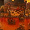 Thay Pagoda - Vietnamese Lacquer Paintings by Artist Ngo Ba Cong