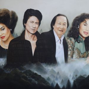 The Four Greatest Vietnamese Singers - Vietnamese Oil Painting by Artist Tran Viet Thuc