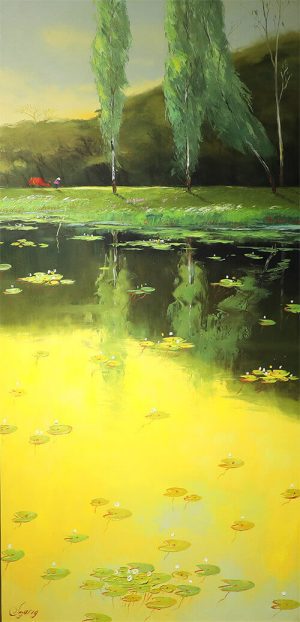 The Late Afternoon - Oil Painting Landscape of Dang Dinh Ngo
