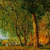 The Love of Land & Trees I - Vietnamese Lacquer Painting by Artist Giap Van Tuan