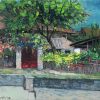 The Porch - Vietnamese Oil Painting by Artist Lam Duc Manh