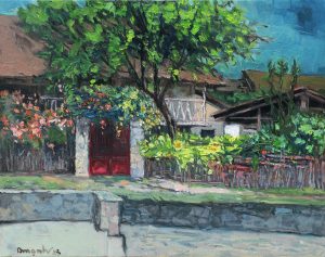 The Porch - Vietnamese Oil Painting by Artist Lam Duc Manh