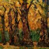 The Season of Golden Sunlight - Vietnamese Lacquer Painting by Artist Truong Trong Quyen