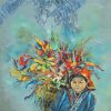 The Season of Wild Banana Flowers - Vietnamese Oil Painting by Artist Le Ngoc Ly