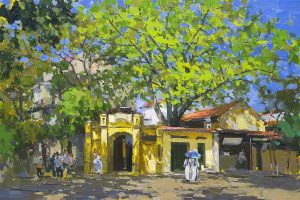 The Shape of Spring - Vietnamese Oil Painting by Artist Pham Hoang Minh