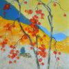 The Spring of Persimmons - Vietnamese Oil Painting by artist Dang Dinh Ngo