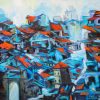The Street II - Vietnamese Oil Painting by Artist Dau Quang Toan