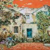 The Way Home II - Vietnamese Lacquer Painting by Artist Nguyen Van Nghia