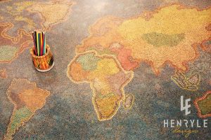 The World Map Colored Pencil Coffee Table 2