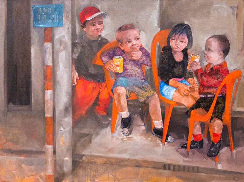 The side walk, Vietnam Art Painting