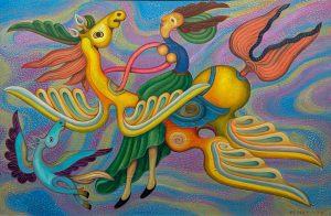 Celestial Steed - Oil Painting by Artist Ha Huy Hiep