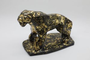 Tiger IV - Vietnamese Lacquer Artworks by Artist Nguyen Tan Phat