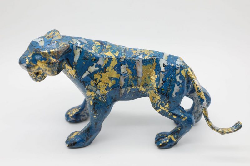 Tiger XIII - Vietnamese Lacquer Artworks by Artist Nguyen Tan Phat