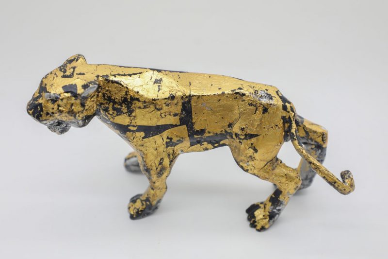 Tiger XV - Vietnamese Lacquer Artworks by Artist Nguyen Tan Phat