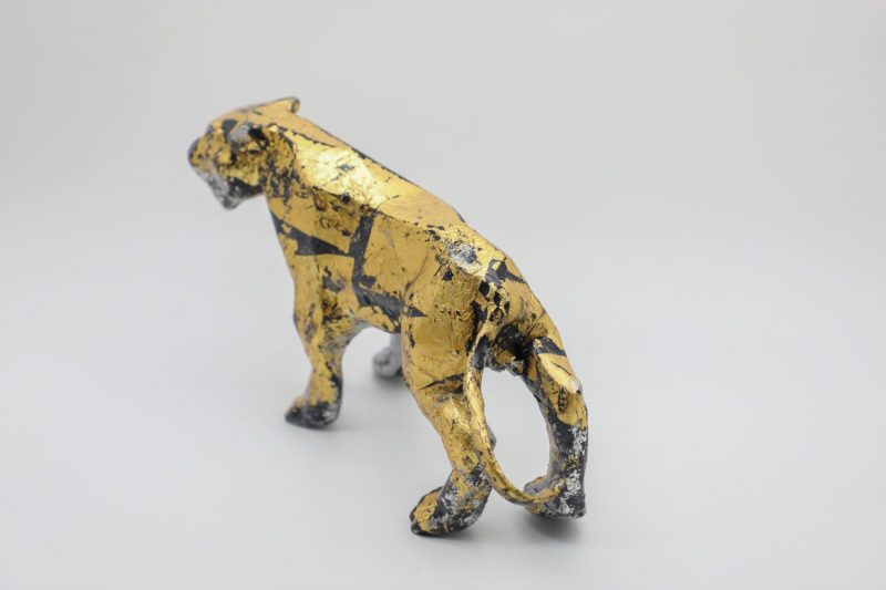 Tiger XV - Vietnamese Lacquer Artworks by Artist Nguyen Tan Phat