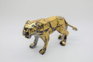 Tiger XV - Vietnamese Lacquer Artworks by Artist Nguyen Tan Phat