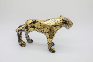 Tiger XV - Vietnamese Lacquer Artworks by Artist Nguyen Tan Phat