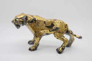 Tiger XVI - Vietnamese Lacquer Artworks by Artist Nguyen Tan Phat