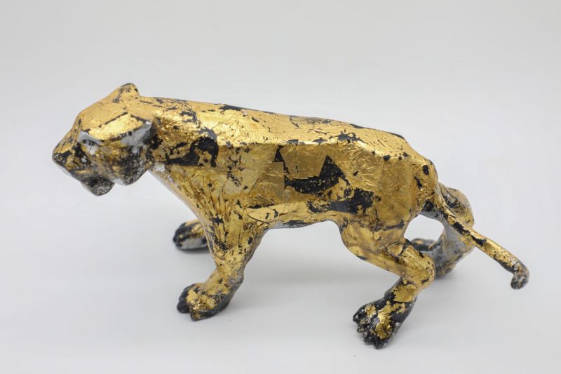 Tiger XVI - Vietnamese Lacquer Artworks by Artist Nguyen Tan Phat