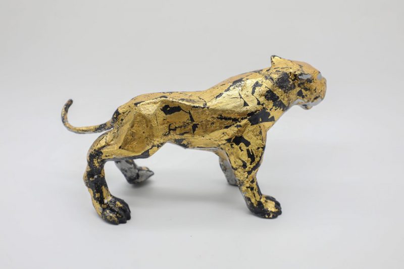 Tiger XVI - Vietnamese Lacquer Artworks by Artist Nguyen Tan Phat