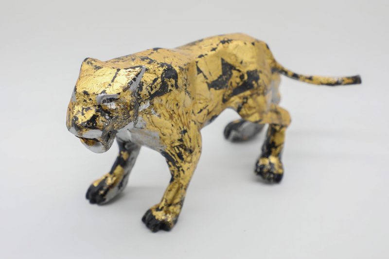 Tiger XVI - Vietnamese Lacquer Artworks by Artist Nguyen Tan Phat