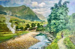 Northwest Rhapsody - Vietnamese Oil Painting by Artist Tran Nam