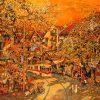 Tinkle - Vietnamese Lacquer Painting by Artist Nguyen Hong Giang