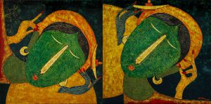 Full Moon - Vietnamese Lacquer Painting by Artist HT Phuc