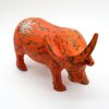 Tranquil Orange Buffalo - Vietnamese Lacquer Artworks by Artist Nguyen Tan Phat 1