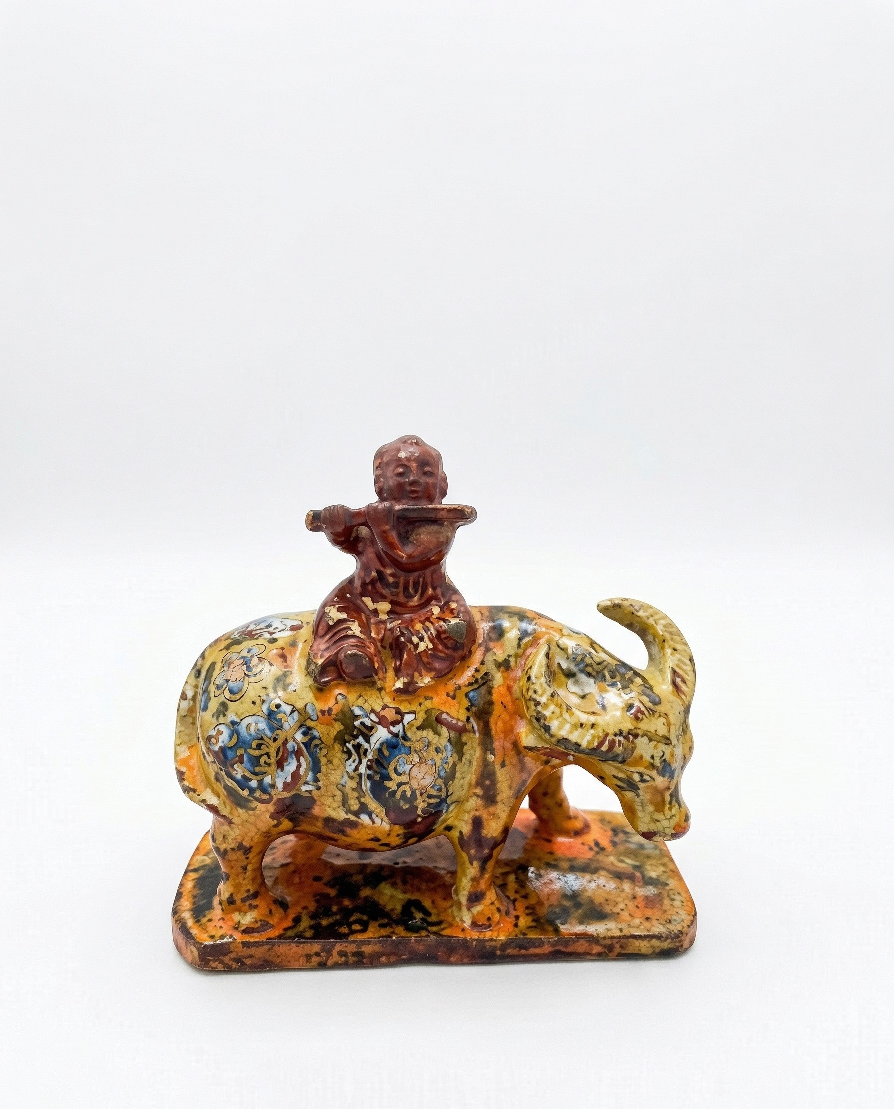 The Young Herdsman - Lacquer artwork by artist Nguyen Tan Phat