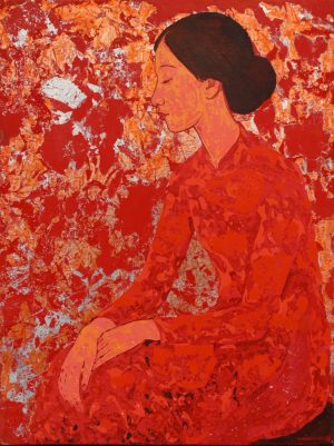 Longin II - Lacquer Painting by Artist Hoang Hoan