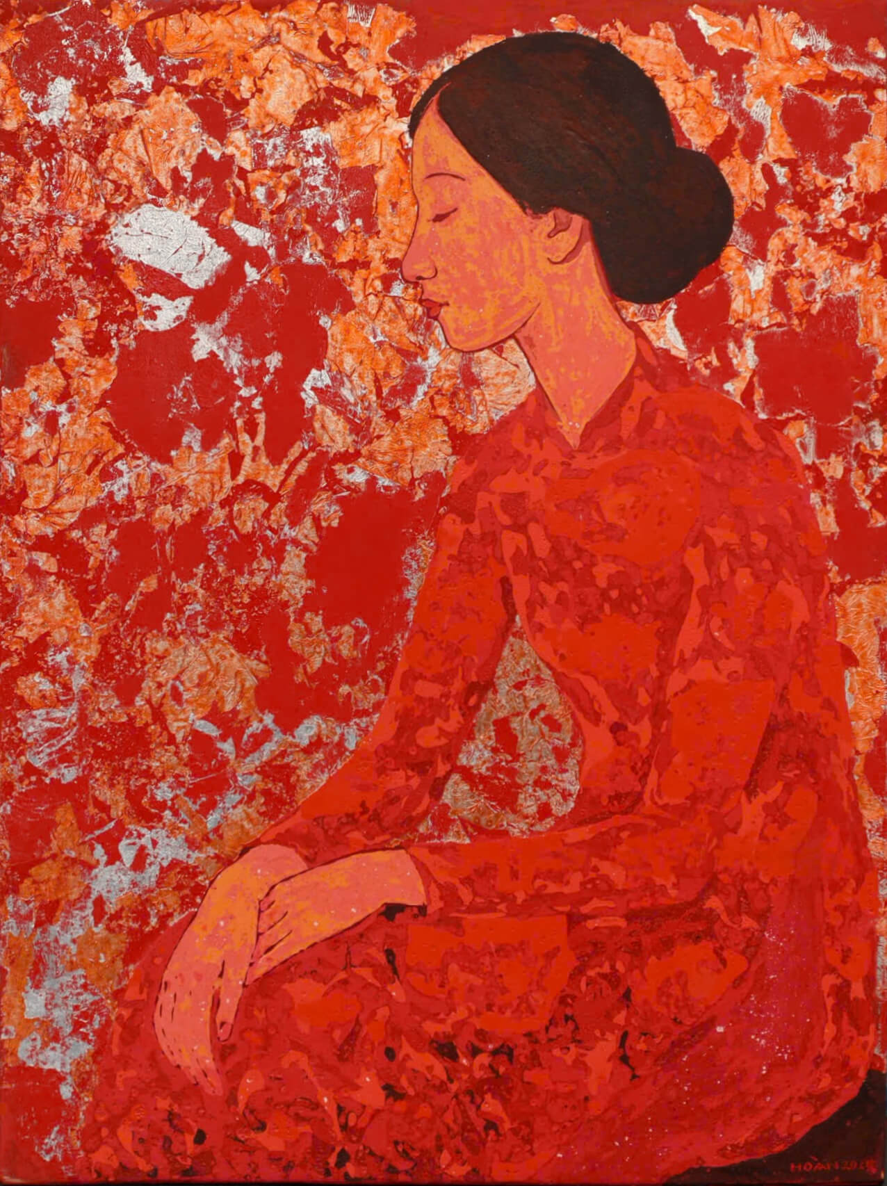 Longin II - Lacquer Painting by Artist Hoang Hoan