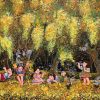 Under the Cassia Fistula acrylic painting of artist Nguyen Tu Quyen