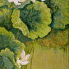 Lovebirds - Vietnamese Lacquer Painting by Artist Do Khai
