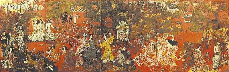 Vietnam Most Famous Paintings - North - Central - South in the Spring Garden