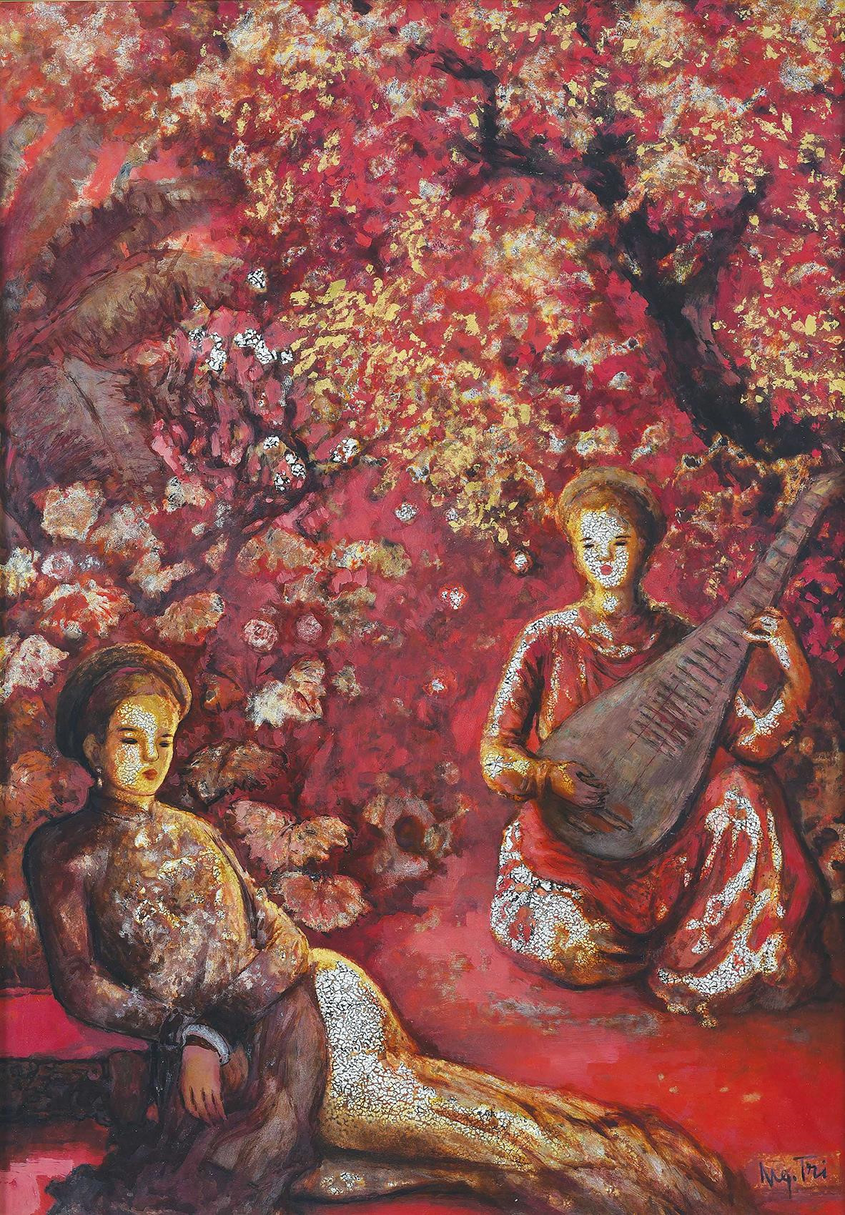 Vietnam Most Famous Paintings - Two Ladies