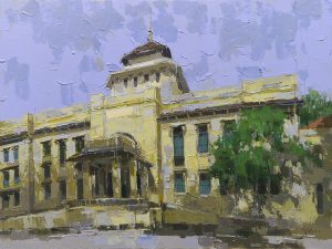 Vietnam National University - Vietnamese Oil Painting by Artist Pham Hoang Minh