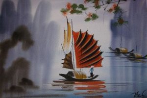 Vietnam Silk Painting