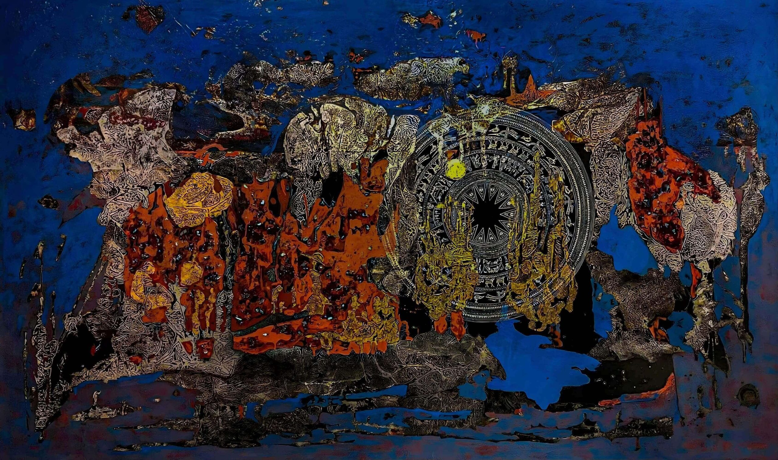 Returning in Glory - Lacquer Painting by Artist Nguyen Van Nghia